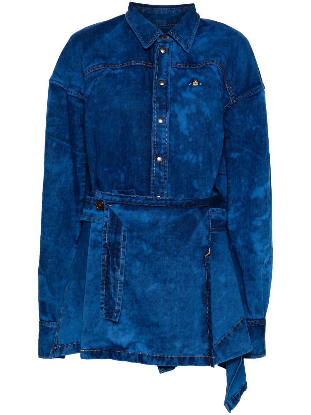 Vivienne Westwood Meghan 褪色效果迷你连衣裙 - 蓝色
