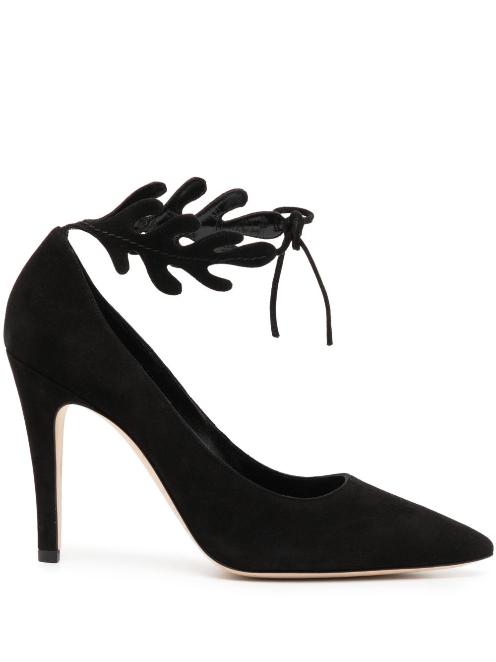 Manolo Blahnik Florettehi 绒面皮高跟鞋 - 黑色