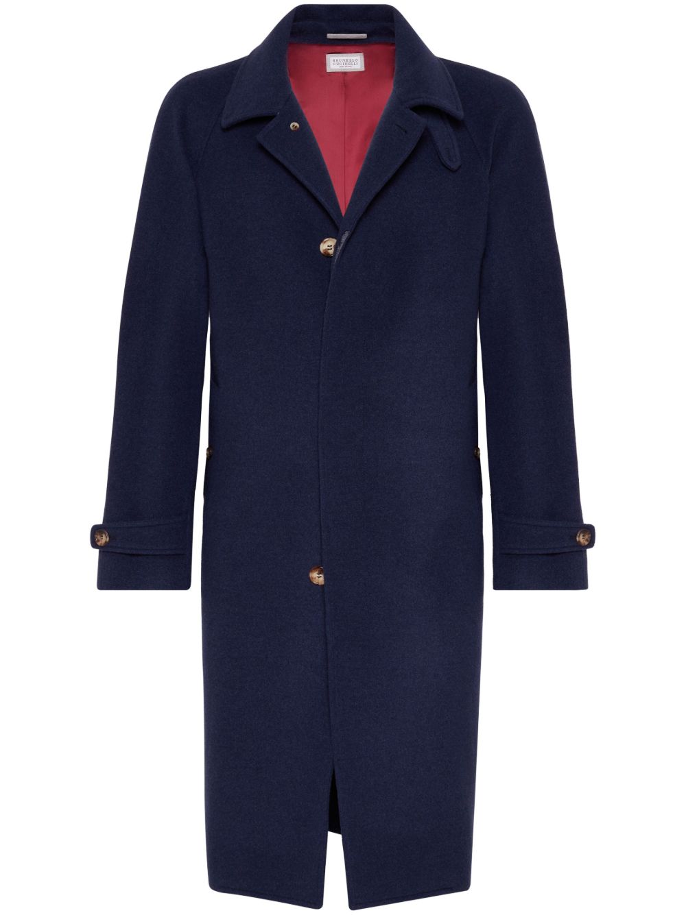 Brunello Cucinelli 长款羊绒大衣 - 蓝色