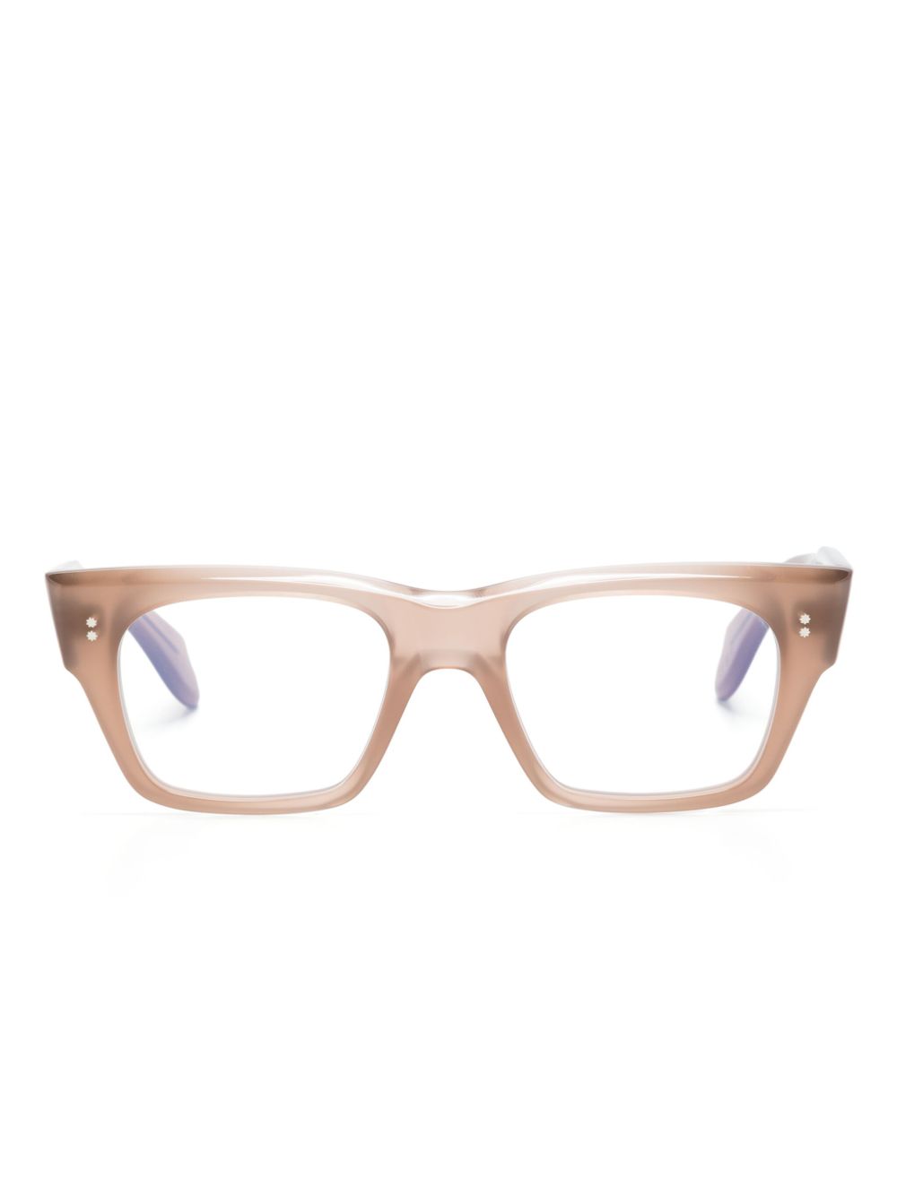 Cutler & Gross logo雕刻长方形镜框眼镜 - 中性色