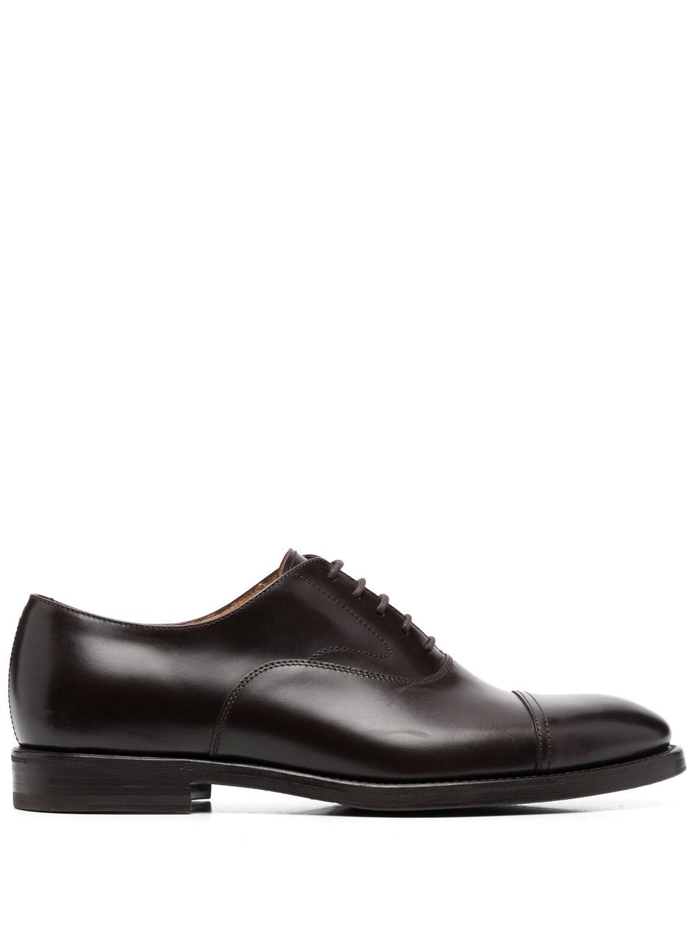 Brunello Cucinelli 皮质系带牛津鞋 - 褐色