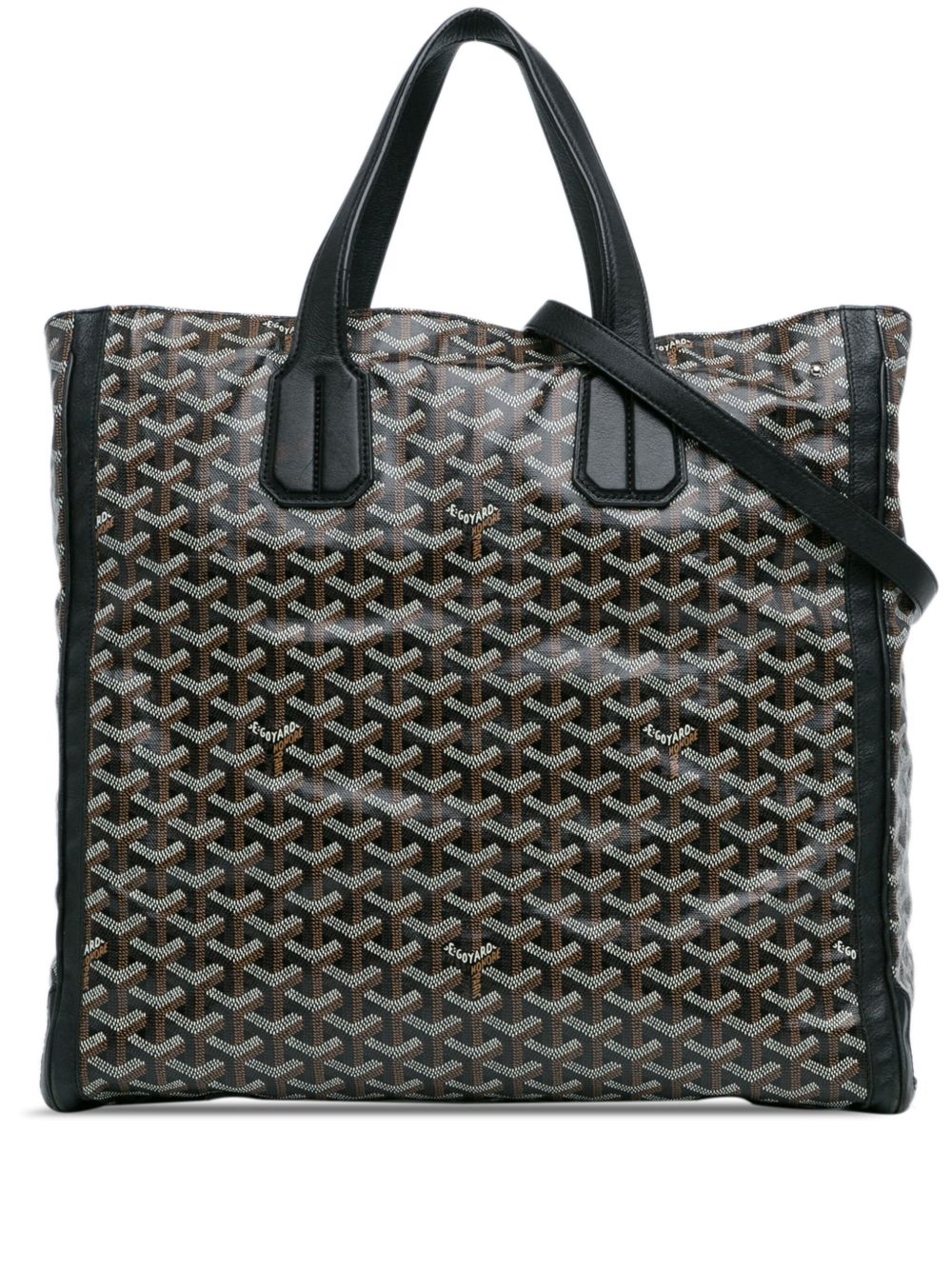Goyard Pre-Owned Goyardine Voltaire 斜挎包（2012年典藏款） - 黑色