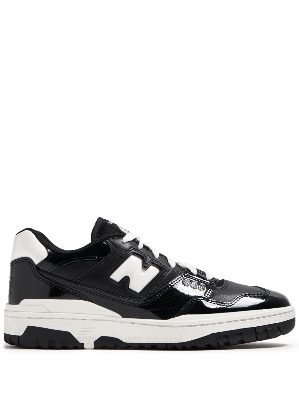 New Balance 550 皮质运动鞋 - 黑色