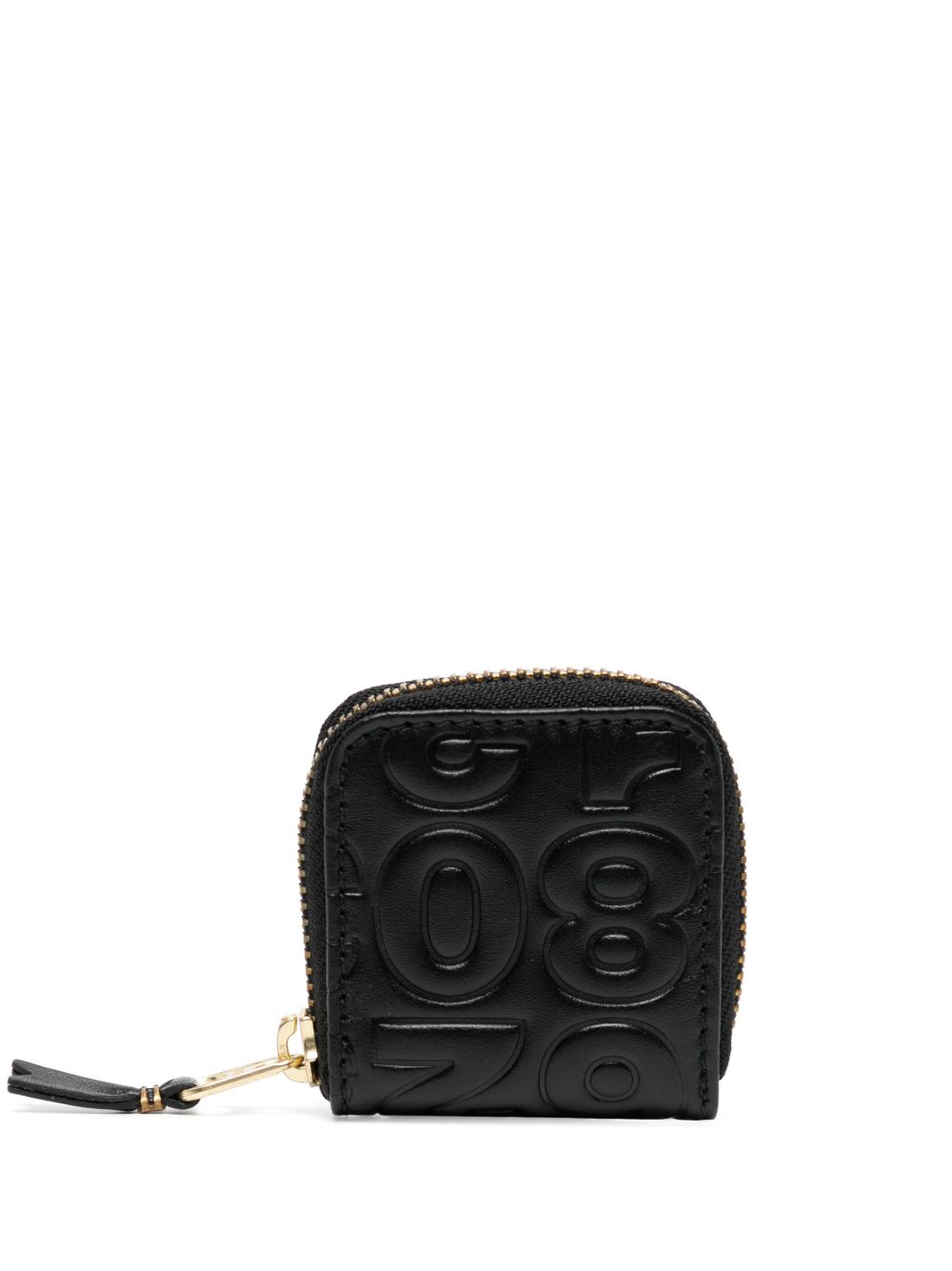 Comme Des Garçons Wallet 压纹皮质钱包 - 黑色