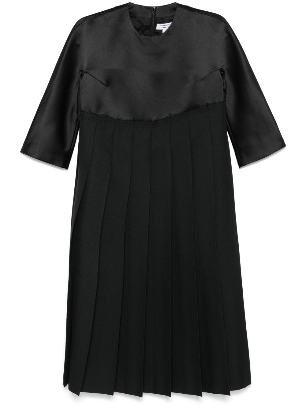 Comme Des Garçons Comme Des Garçons 百褶中长连衣裙 - 黑色