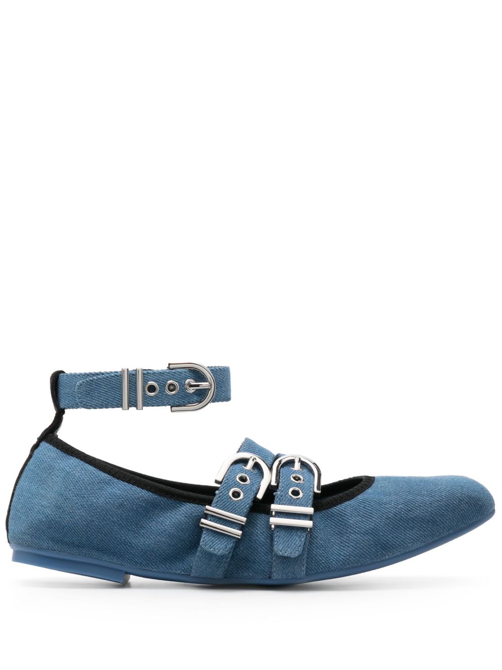 Stuart Weitzman Maverick 牛仔平底鞋 - 蓝色