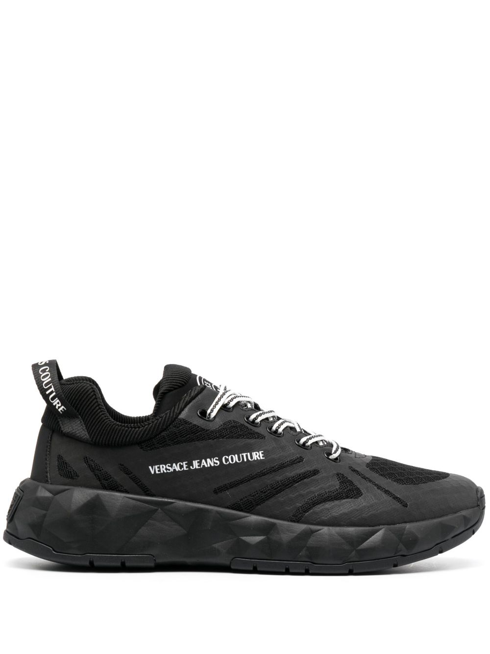 Versace Jeans Couture logo印花低帮运动鞋 - 黑色
