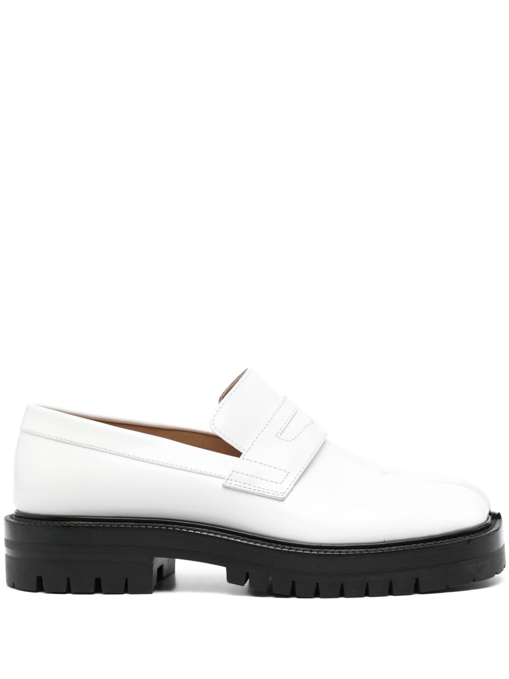 Maison Margiela Tabi 皮质乐福鞋 - 白色