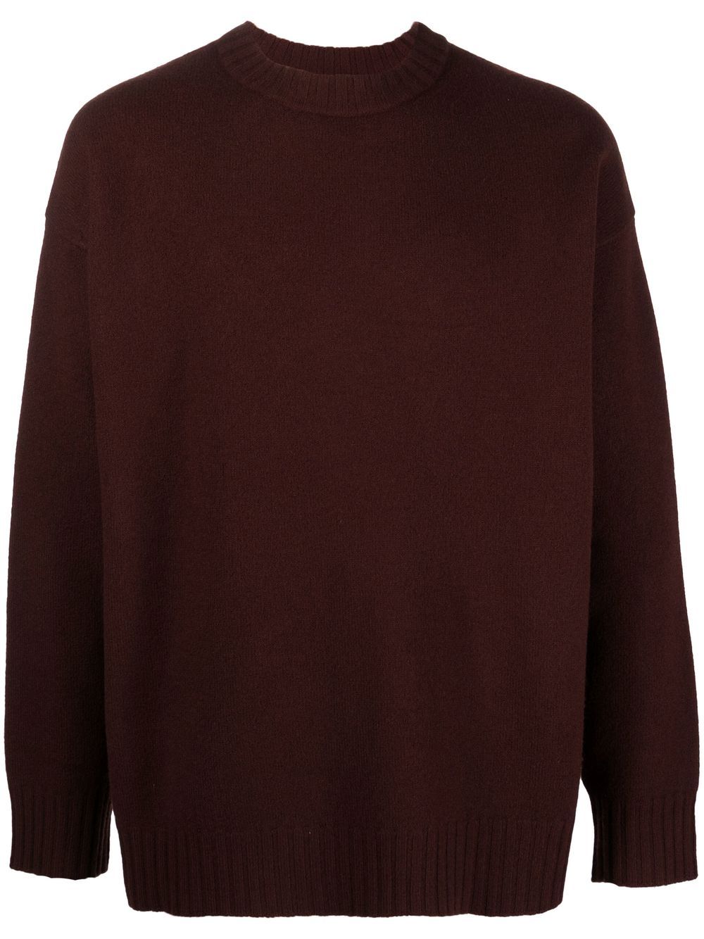 Jil Sander 圆领针织毛衣 - 褐色