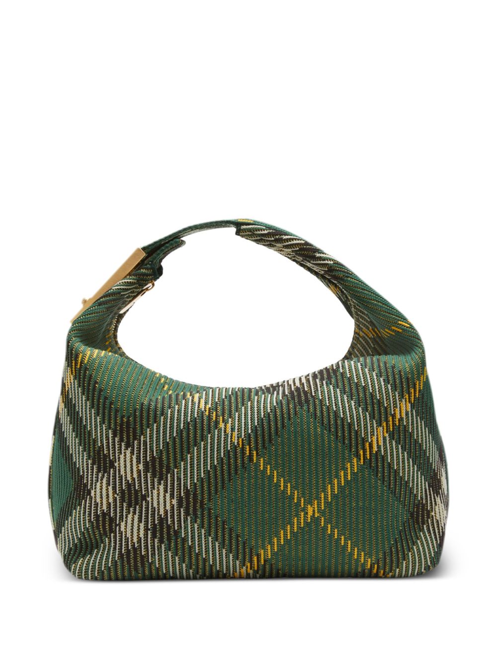 Burberry Peg 格纹中号单肩包 - 绿色