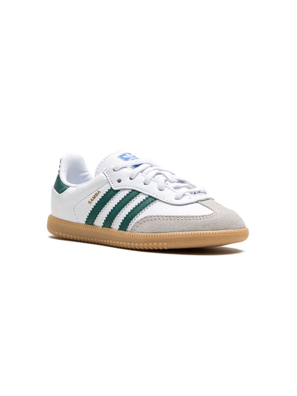 adidas Kids Samba Og EL I Green Gum 运动鞋 - 白色