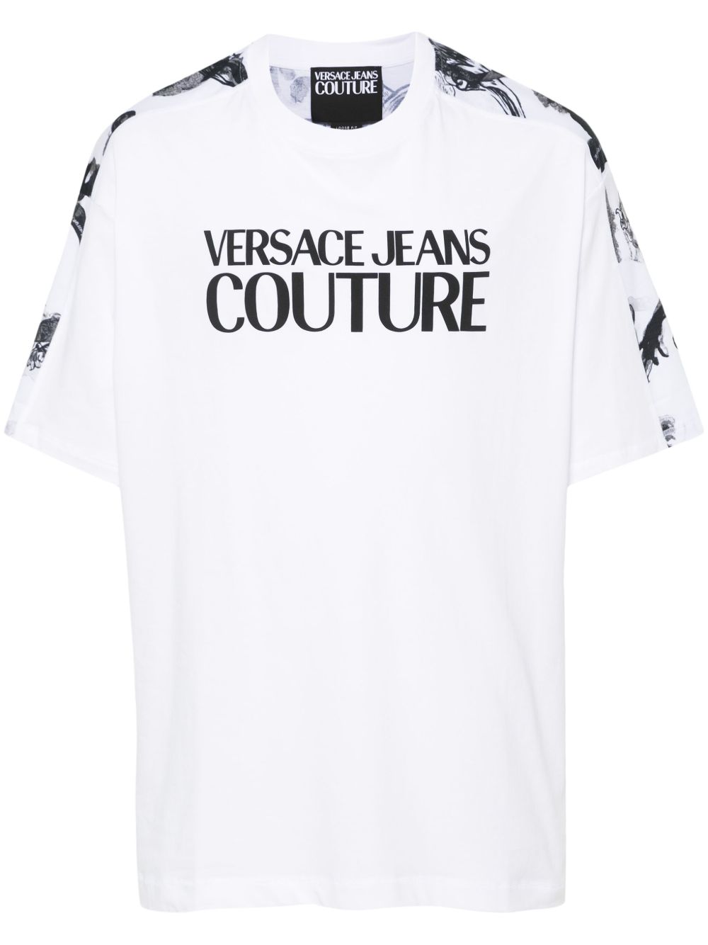 Versace Jeans Couture logo印花棉T恤 - 白色