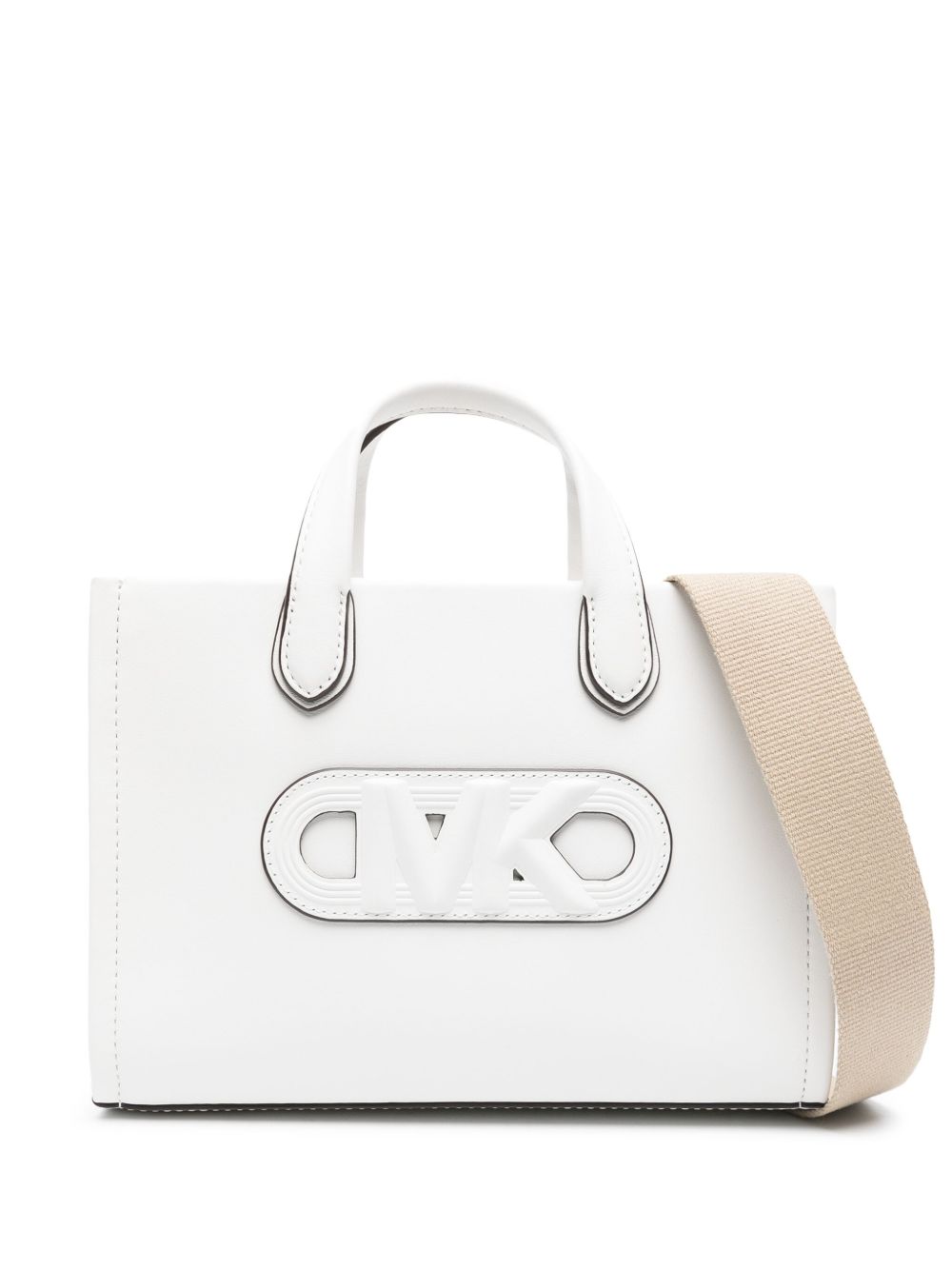 Michael Michael Kors Gigi 皮质手提包 - 白色