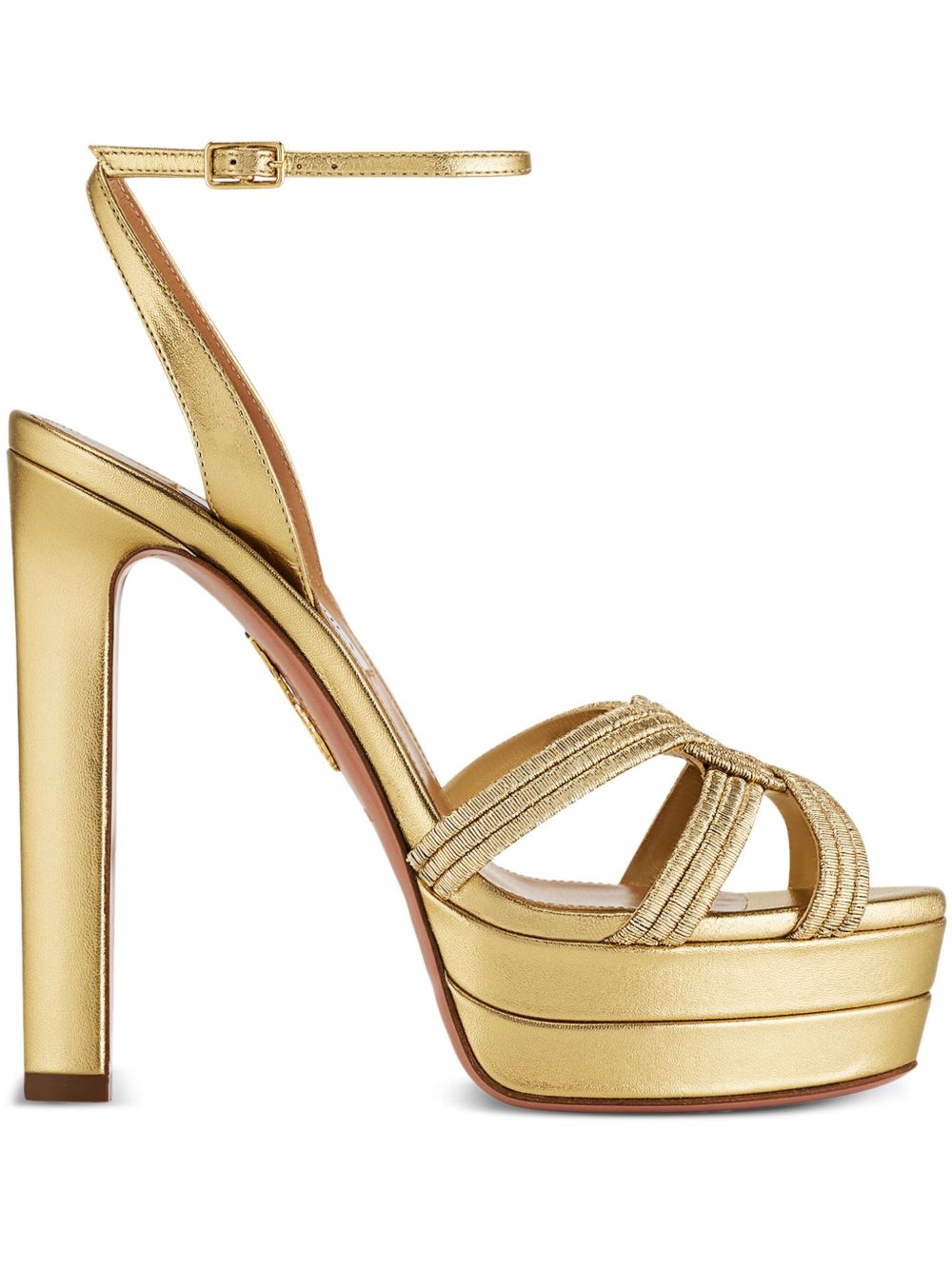 Aquazzura Felix 凉鞋（130厘米） - 金色