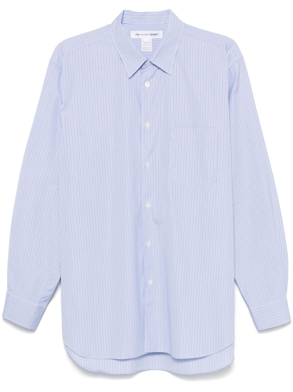 Comme Des Garçons Shirt 条纹衬衫 - 蓝色