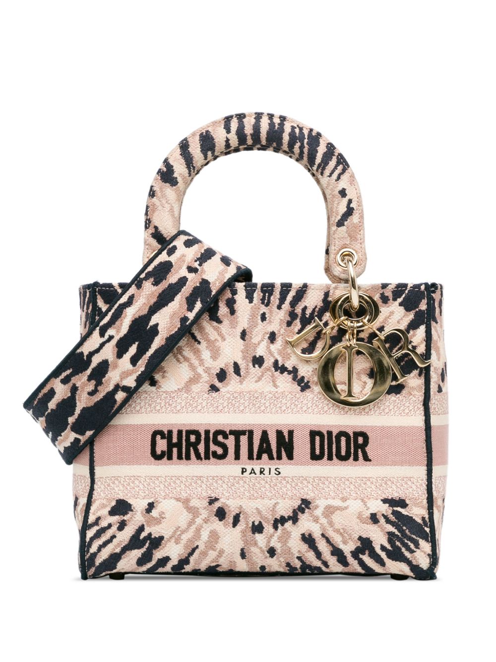 Christian Dior Pre-Owned Medium Tie-Dye Lady D-Lite 斜挎包（2020年典藏款） - 粉色