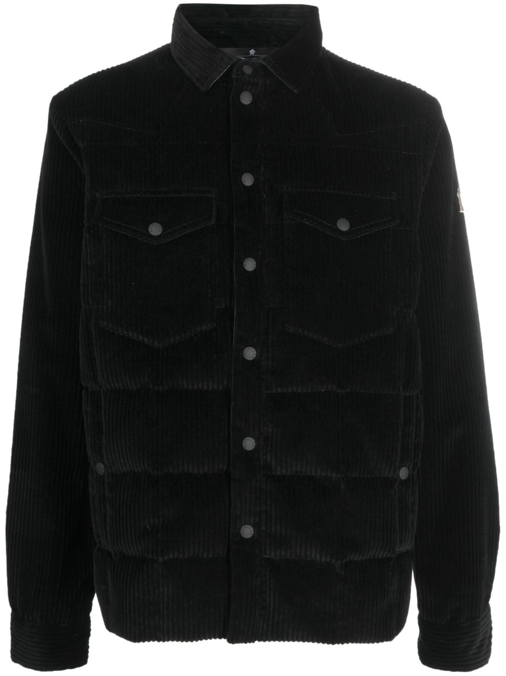 Moncler Grenoble Gelt 标贴衬衫式夹克 - 黑色