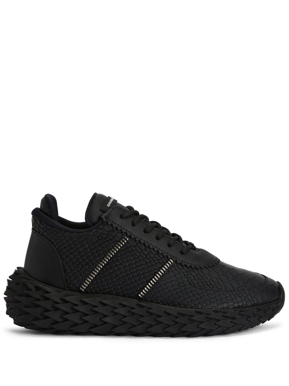 Giuseppe Zanotti Urchin 皮质运动鞋 - 黑色