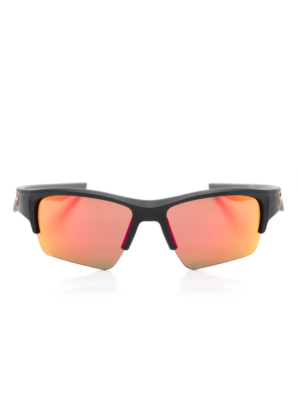 PUMA EYEWEAR logo标牌超大框太阳眼镜 - 黑色
