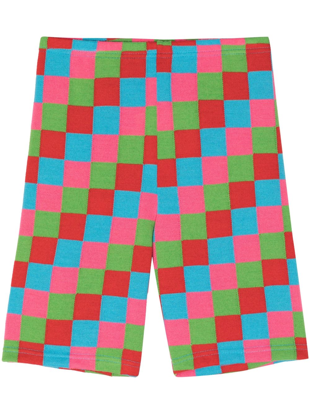 Comme Des Garçons 方格紧身短裤 - 粉色