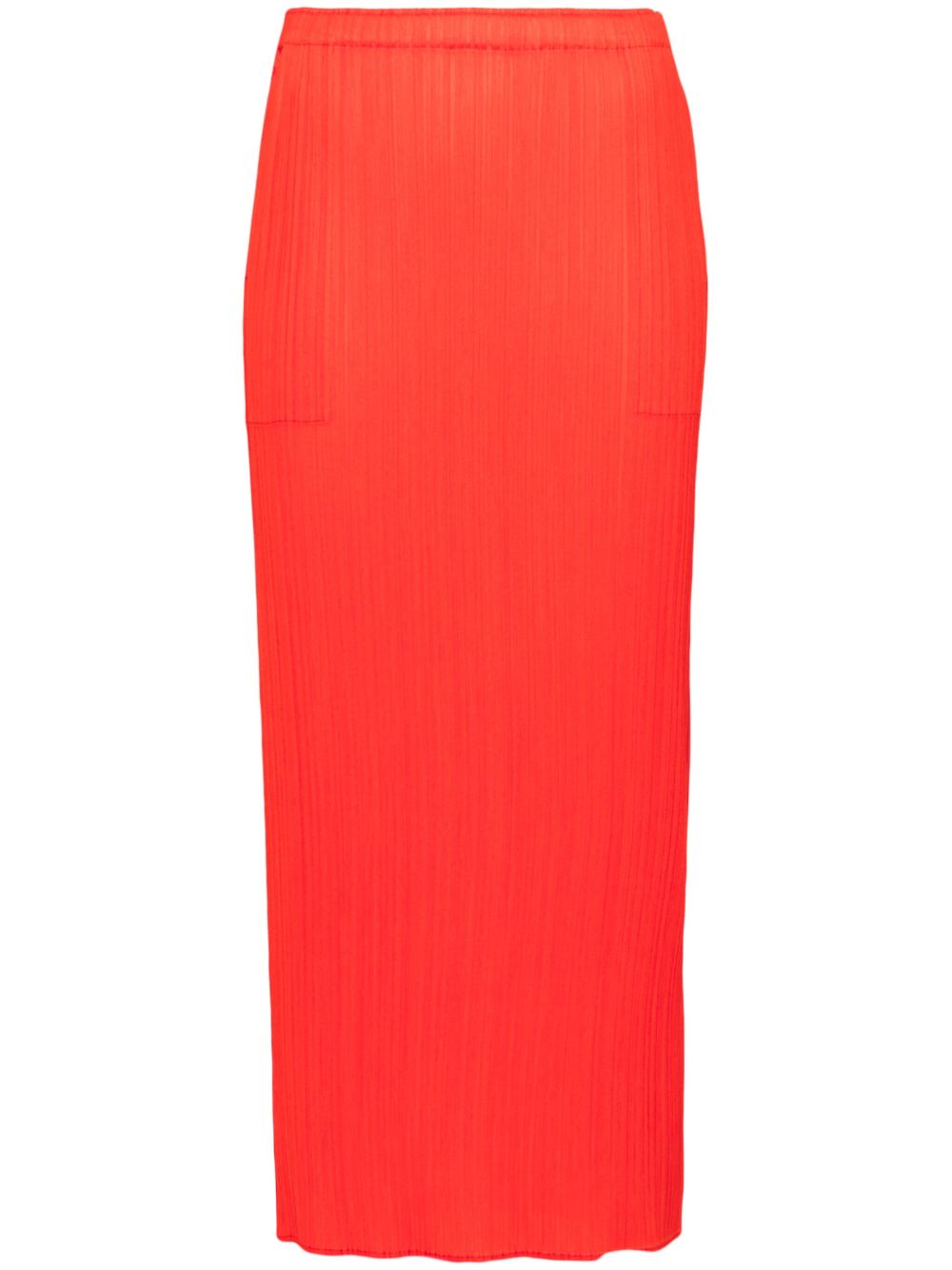 Pleats Please Issey Miyake Monthly Colors : April 中长半身裙 - 橘色