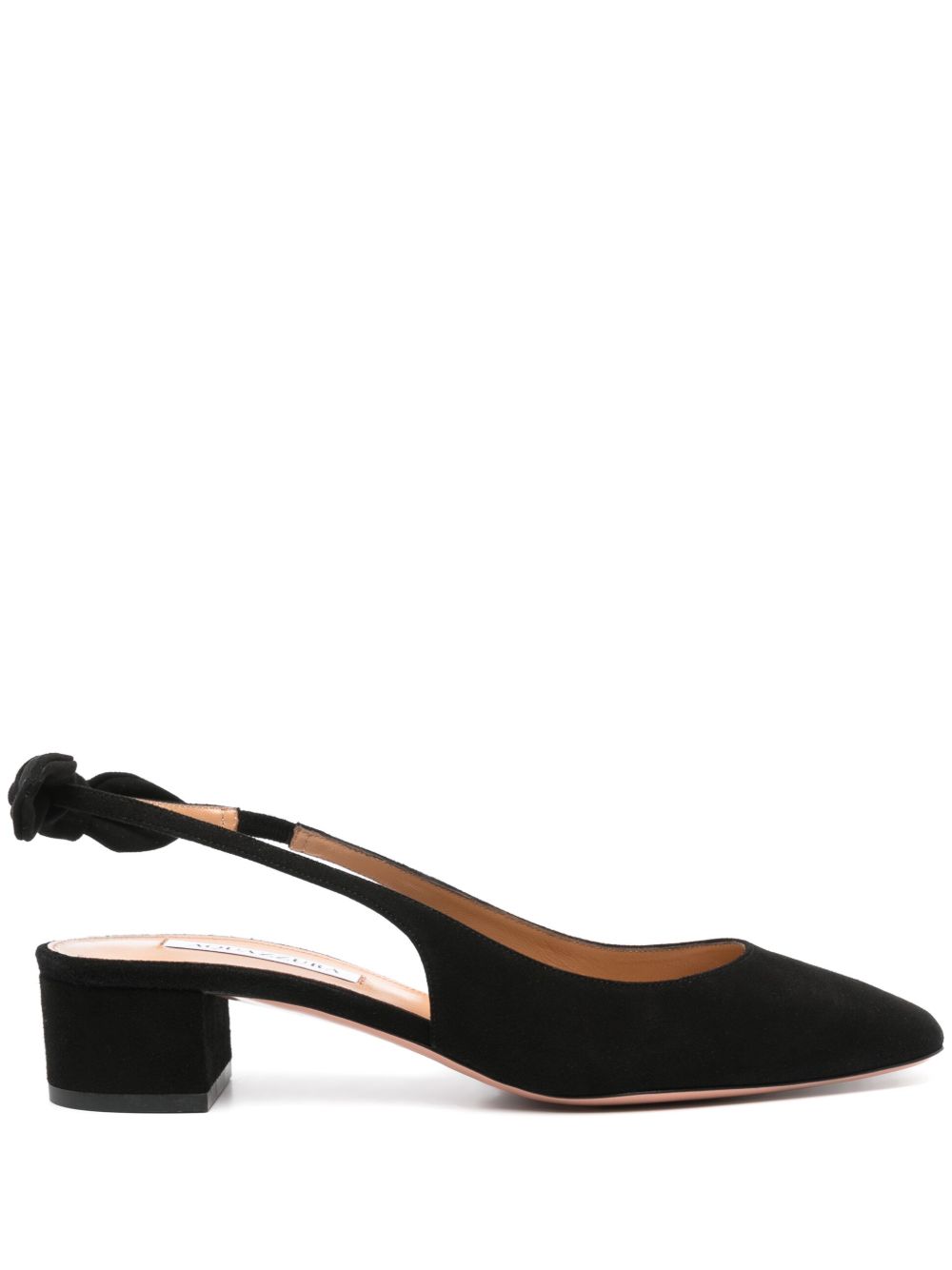 Aquazzura Very Bow Tie 低跟鞋 - 黑色