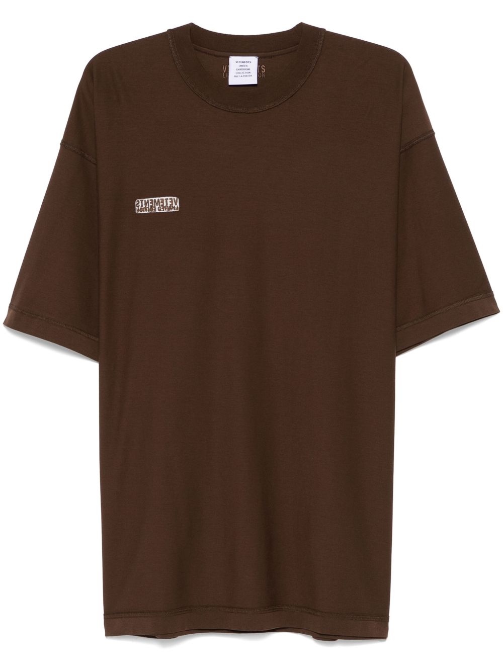 VETEMENTS Inside-out T恤 - 褐色