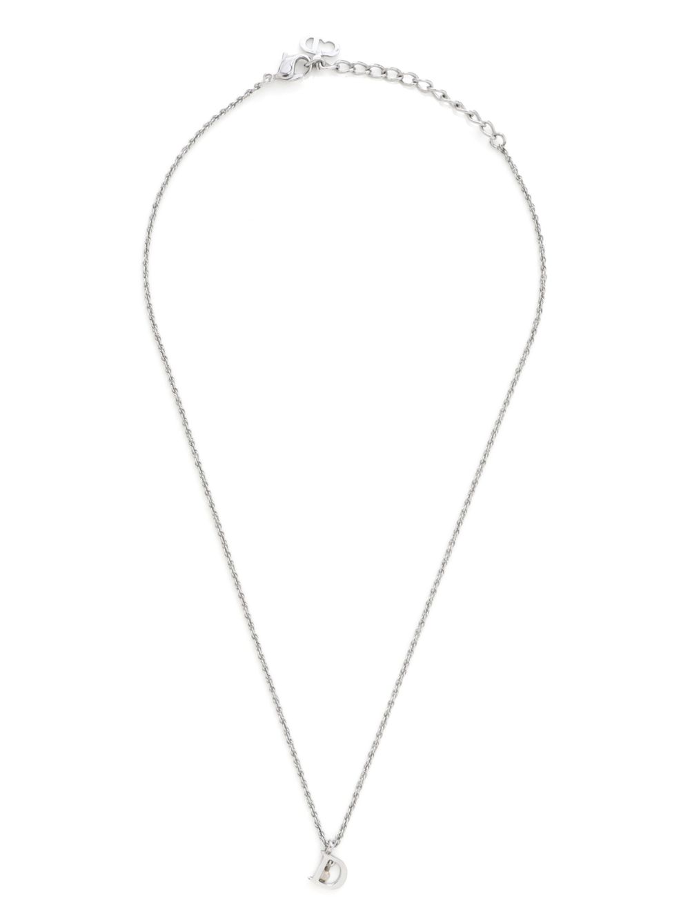 Christian Dior Pre-Owned logo吊饰项链（典藏款） - 银色