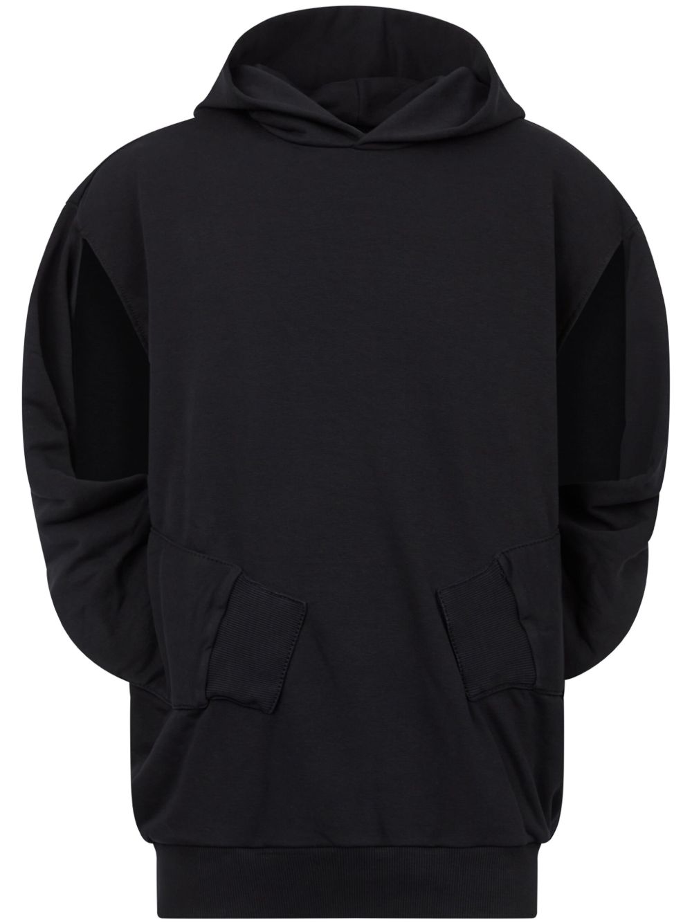 MM6 Maison Margiela 缝线衣袖连帽衫 - 黑色