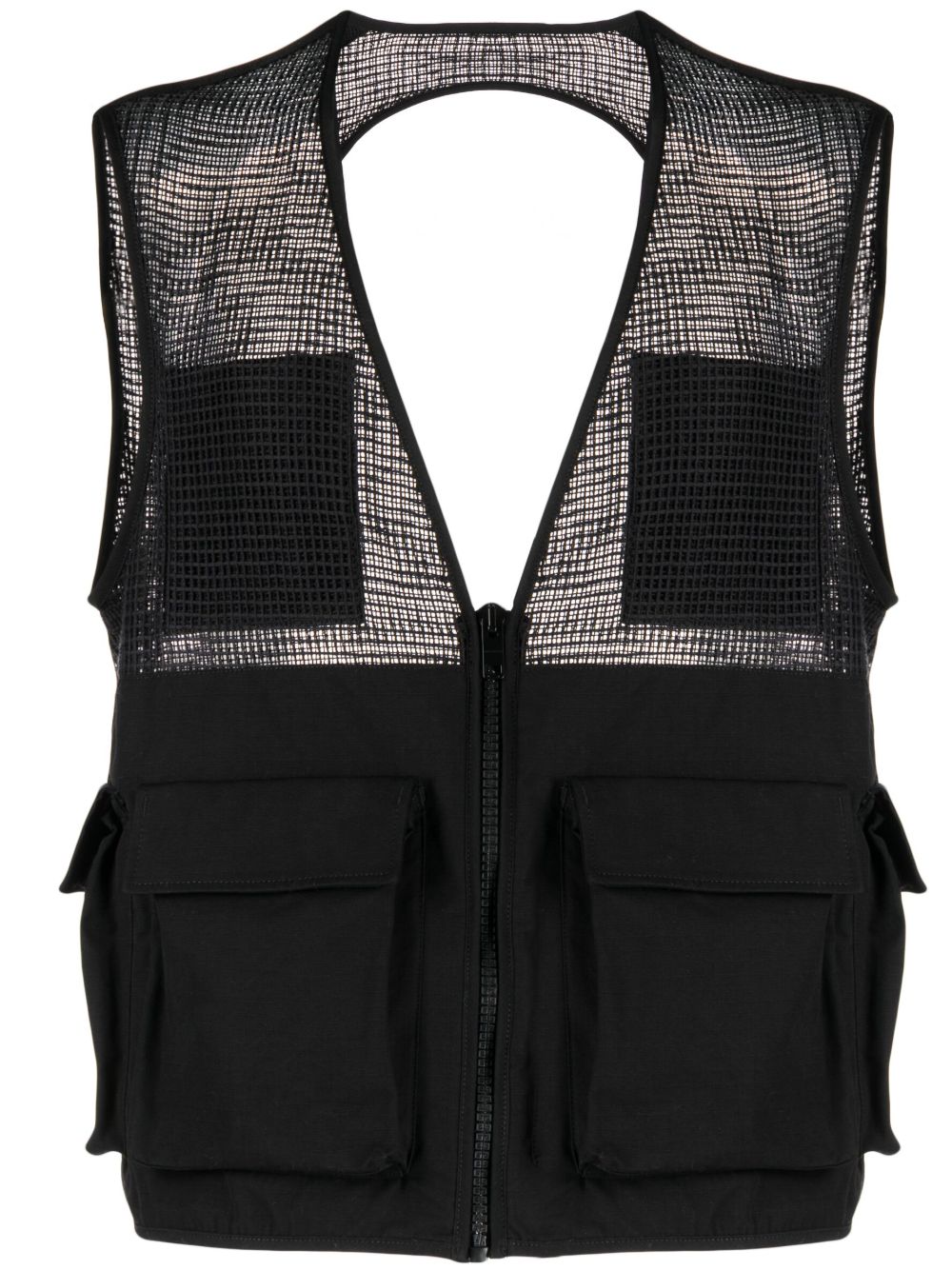 Givenchy 拉链棉工装马甲 - 黑色