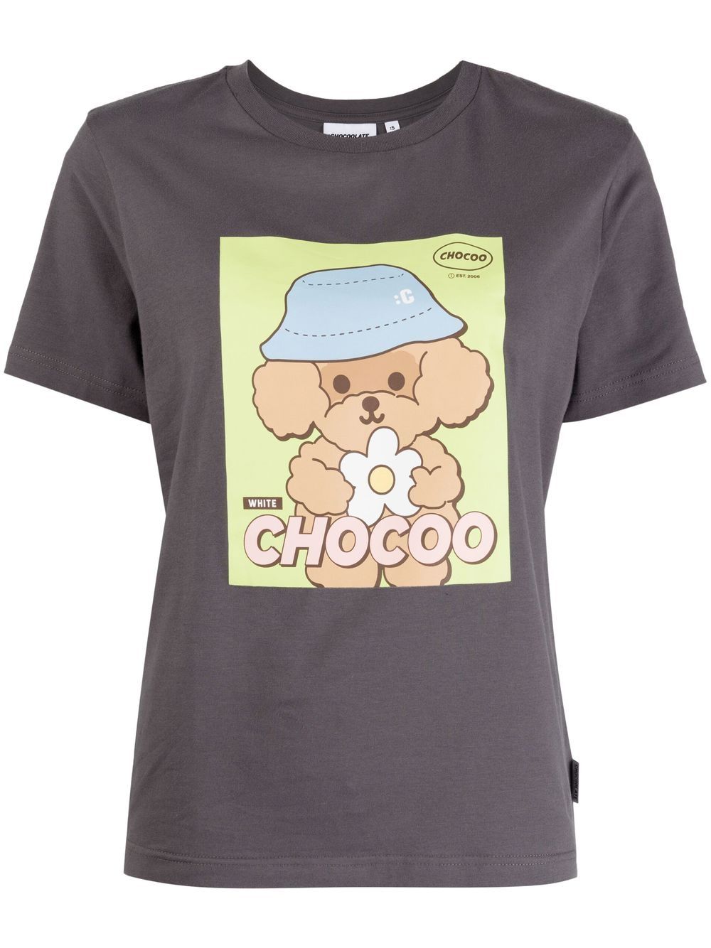 CHOCOOLATE 图案logo印花T恤 - 灰色