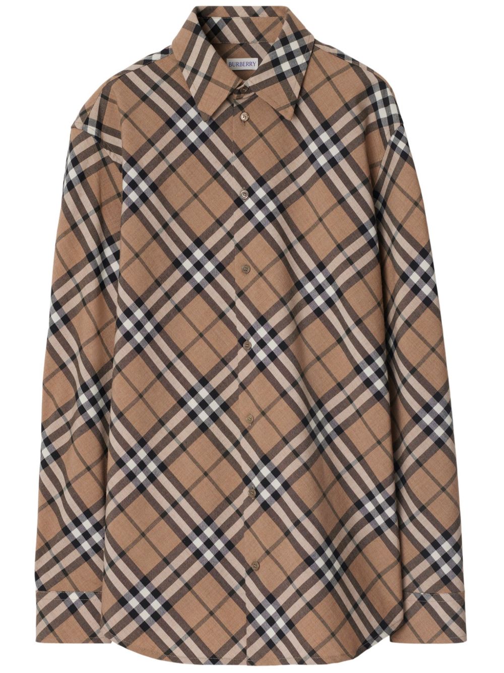 Burberry 格纹府绸衬衫 - 中性色