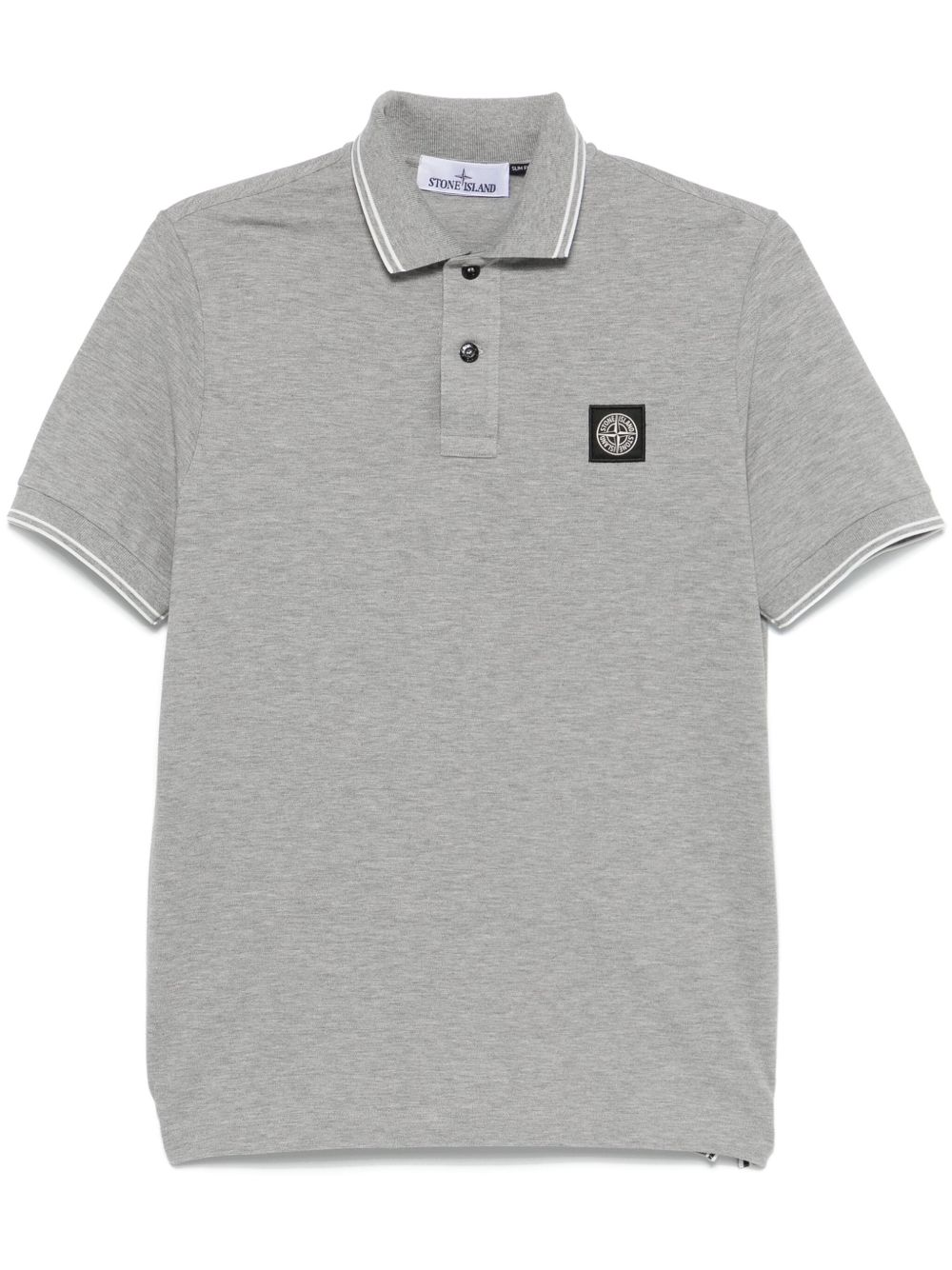 Stone Island 标贴polo衫 - 灰色