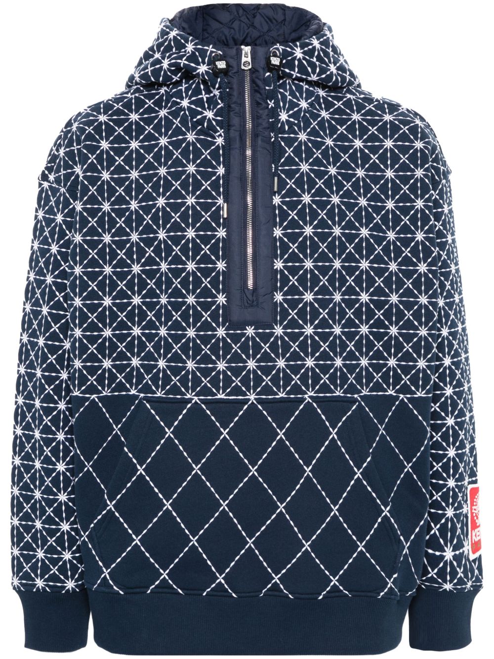 Kenzo Sashiko Stitch 棉连帽衫 - 蓝色