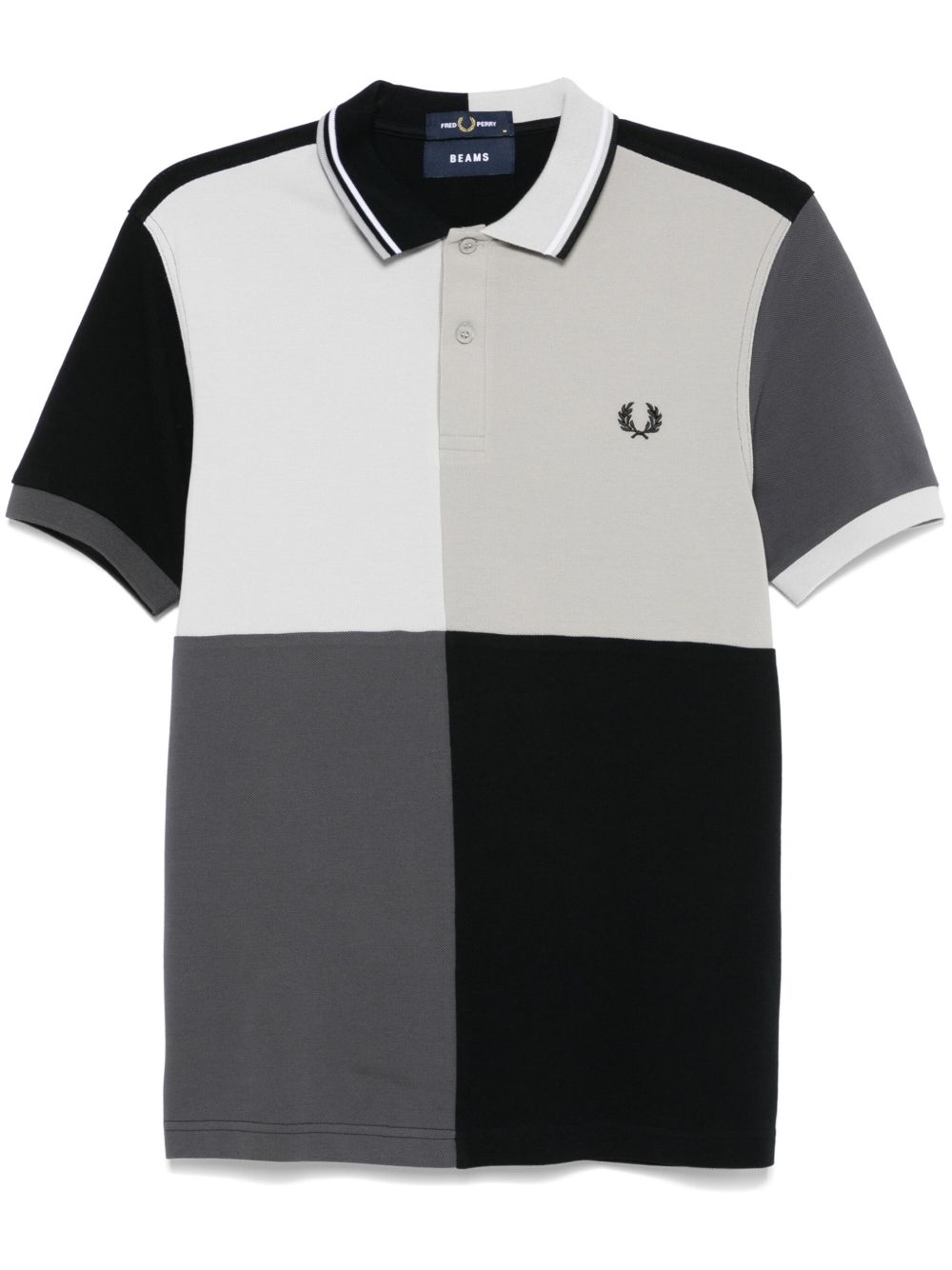 Fred Perry x Beams 拼色polo衫 - 黑色