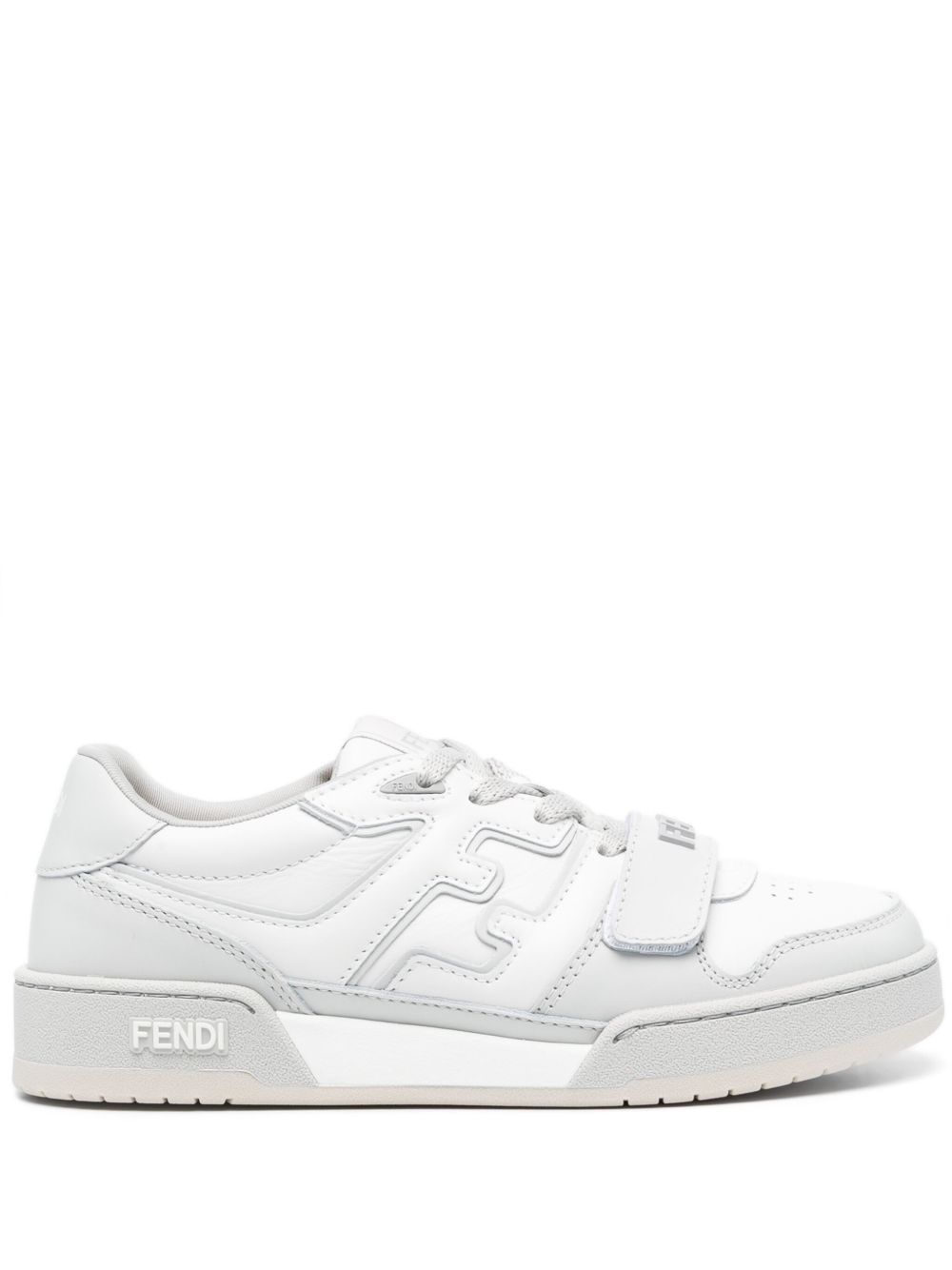 FENDI Match 拼接皮质运动鞋 - 白色
