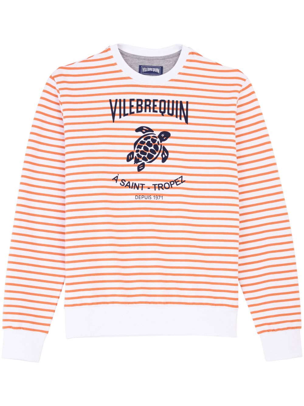 Vilebrequin logo印花棉质混纺卫衣 - 橘色