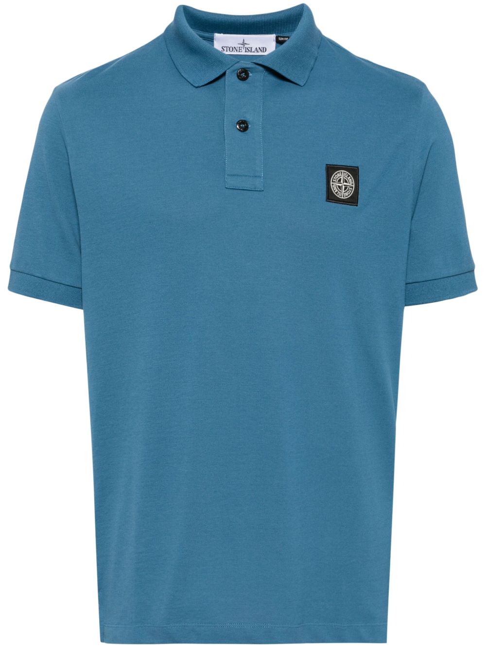 Stone Island Classic logo贴花polo衫 - 蓝色