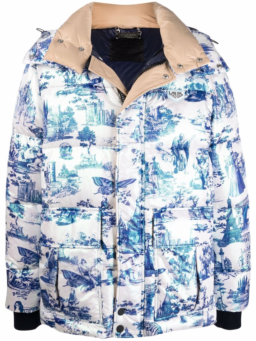 Philipp Plein 填充拉链夹克 - 白色