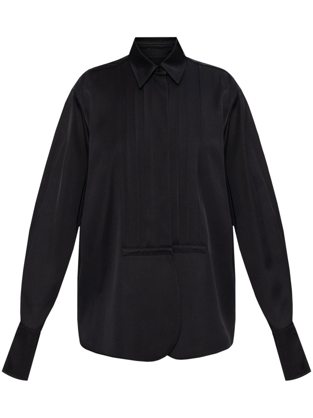 Jil Sander 褶饰衬衫 - 黑色