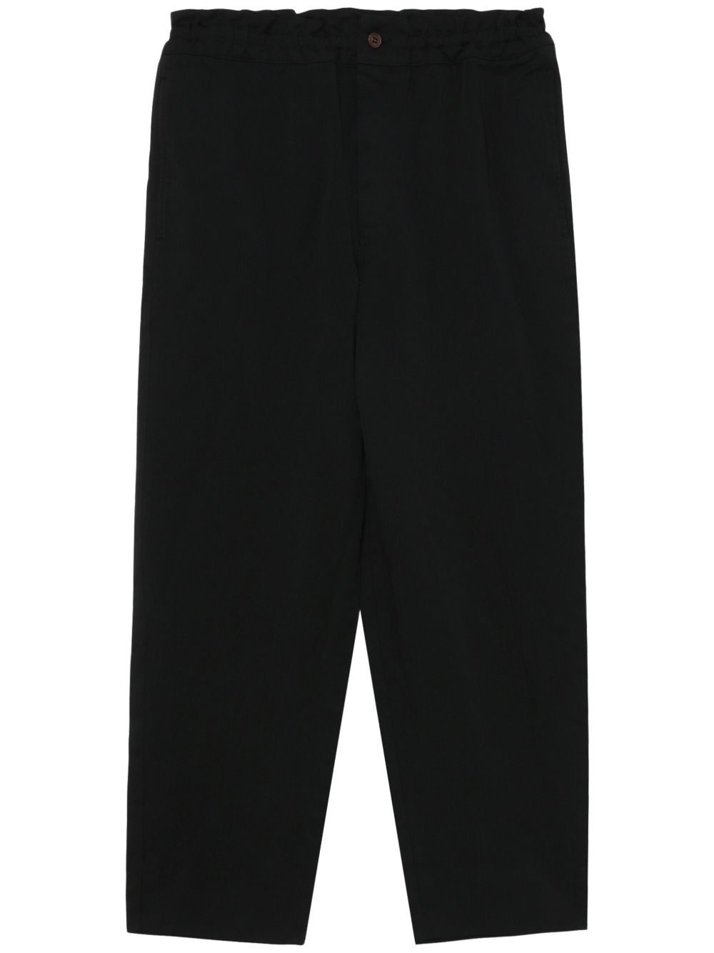Black Comme Des Garçons 搭扣直筒裤 - 黑色