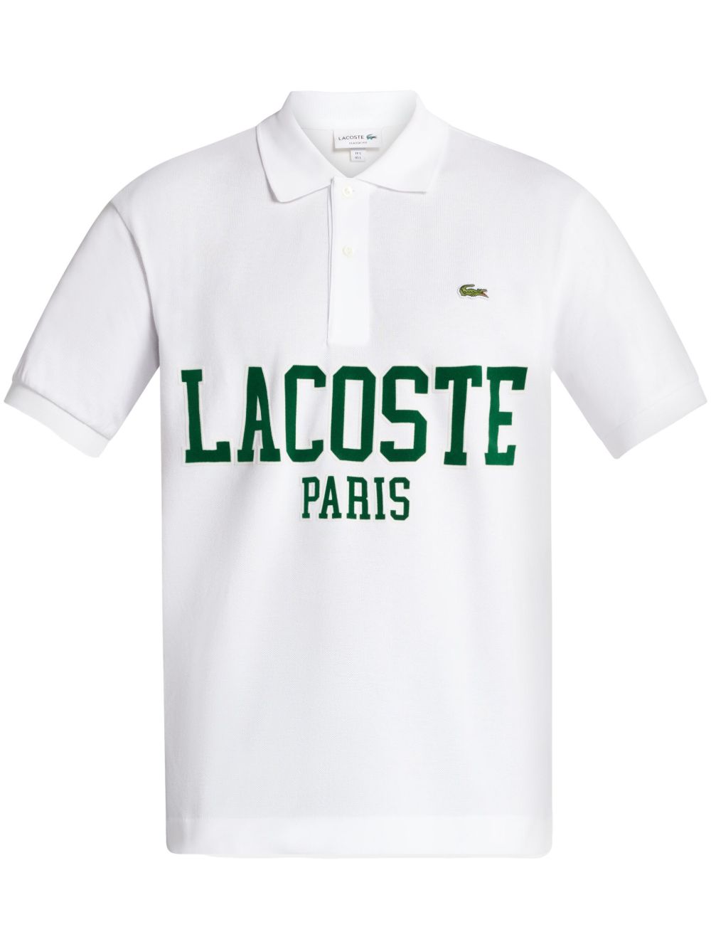 Lacoste logo贴花polo衫 - 白色