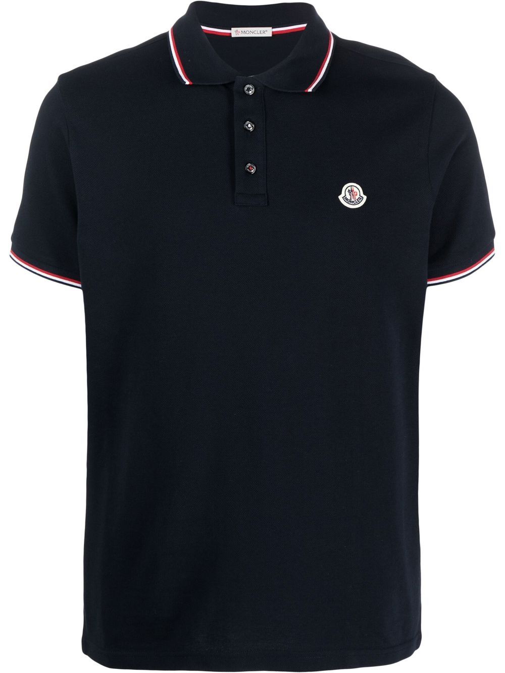 Moncler 标贴polo衫 - 蓝色