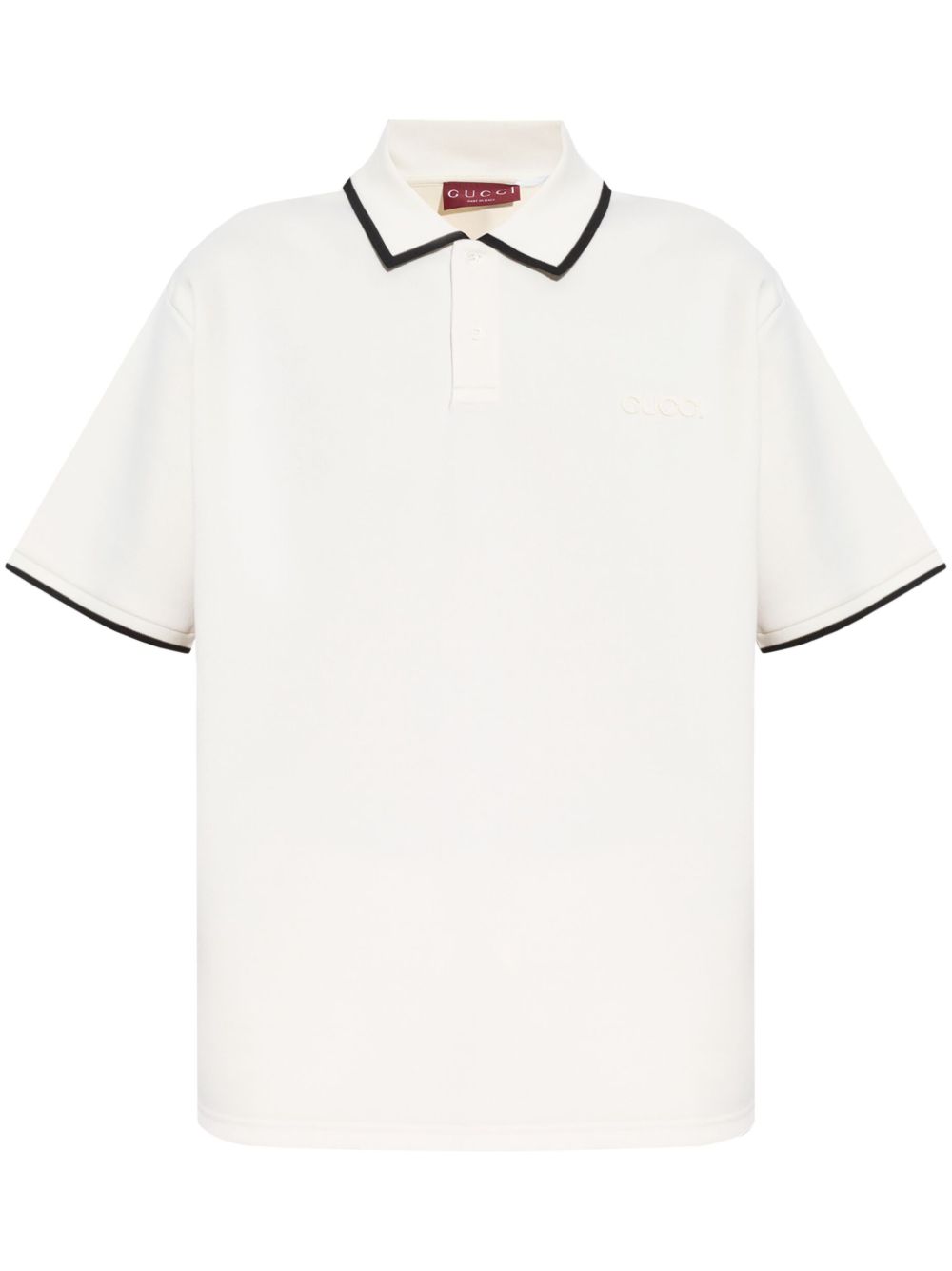 Gucci 刺绣棉polo衫 - 白色