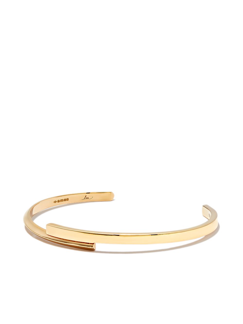 Lizzie Mandler Fine Jewelry Interrupted Knife Edge 18K黄金手镯 - 金色