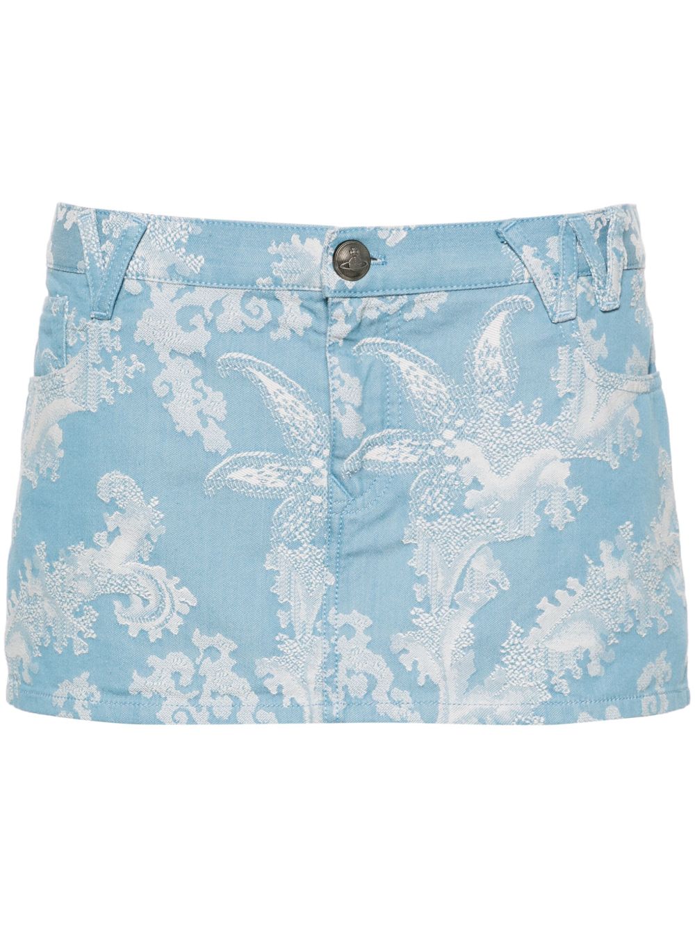 Vivienne Westwood Foam 图案提花迷你半身裙 - 蓝色