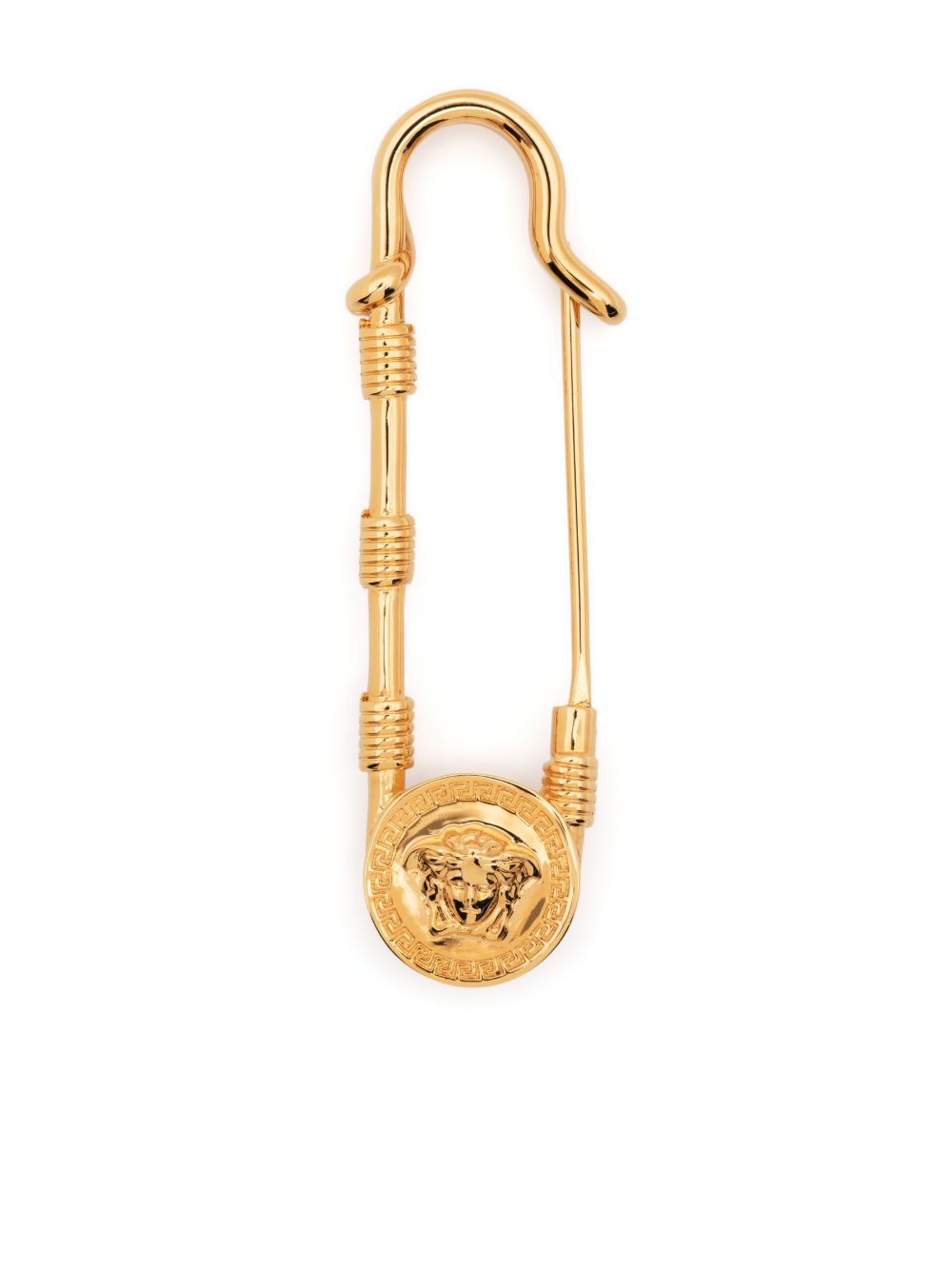 Versace Safety-Pin Medusa 胸针 - 金色