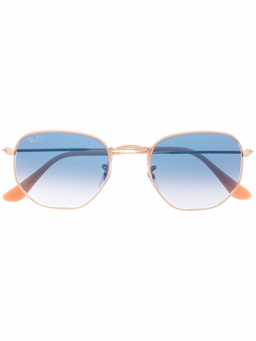 Ray-Ban 渐色效果几何镜框太阳眼镜 - 金色