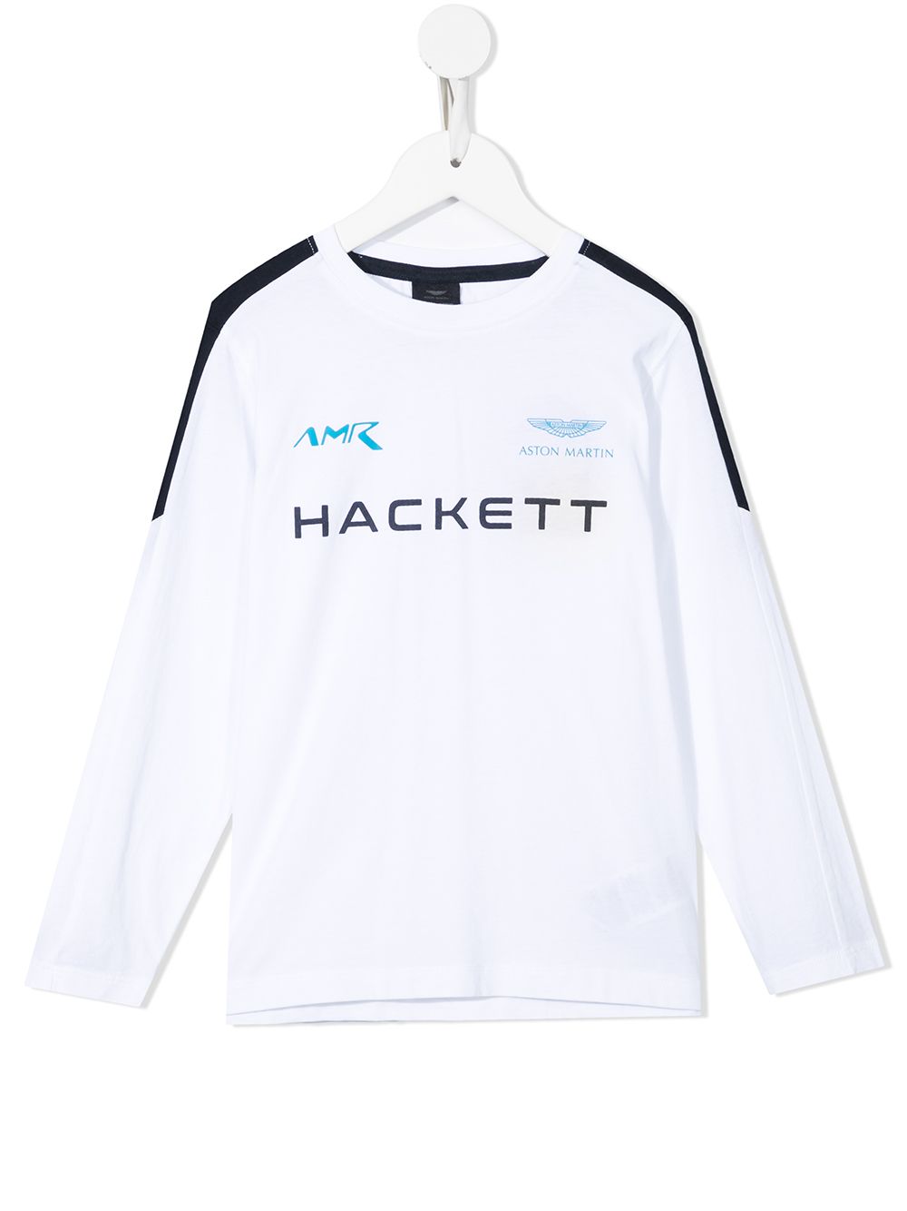 Hackett Kids logo印花长袖T恤 - 白色