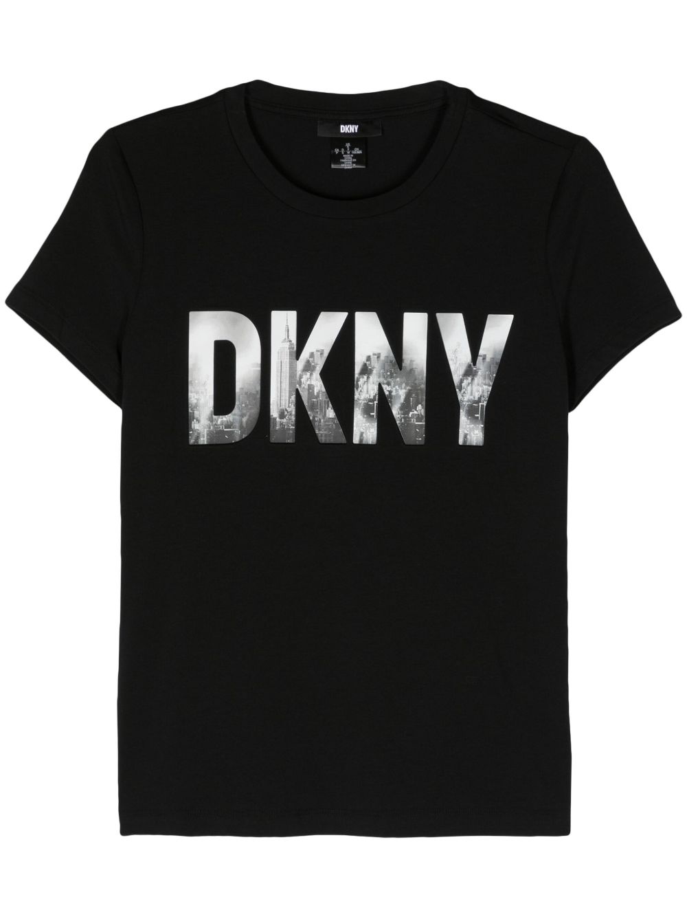 DKNY Soho logo凹面压花印花T恤 - 黑色